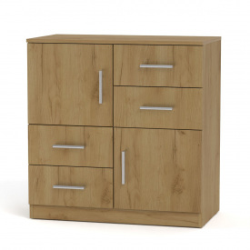 Комод-2+4 Компаніт дсп дуб-крафт-золотий