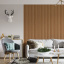 Декоративная стеновая рейка Sticker Wall 160*23*3000мм (D) SW-00001526 Светло-коричневая Софиевская Борщаговка