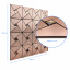 Самоклеющаяся панель под алюминий Sticker Wall SW-00001416 30*30см*3мм Золотисто-розовый Пологи