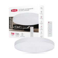 Светильник светодиодный настенно-потолочный Maxus Functional Ceiling light 75 W 3CCT Белый (1822)