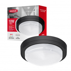 Фото - Світильник накладний світлодіодний Maxus MBH 10W 3CCT IP65 BL Circle Чорний (1791) Світильник накладний світлодіодний Maxus MBH 10W 3CCT IP65 BL Circle Чорний (1791)