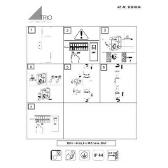 Настенный уличный светильник TRIO HOOSIC 224060242 Днепрорудное