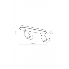 Спот TOP WOOD 2 BK TK-Lighting 3291 Мукачево