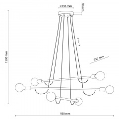 Люстра TK Lighting Helix Коричневий Чорний (TK4953) Михайлівка