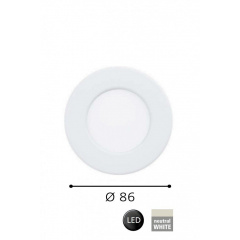 Точечный светильник FUEVA 5 d8,6 LED NW WH Eglo 99147 Бородянка
