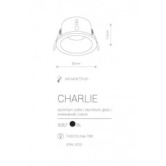 Точечный светильник для ванной CHARLIE BK Nowodvorski 8367 Киев