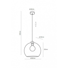 Люстра CUBUS 1 GO/TR TK-Lighting 2742 Біла Церква