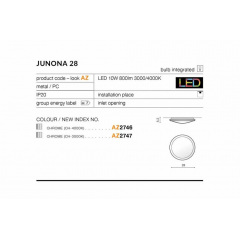 Потолочный светильник AZzardo JUNONA 28 3000K AZ2747 Гайсин