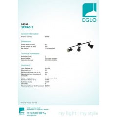 Потолочный светильник Eglo SERAS 2 98399 Калуш