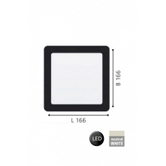 Точечный светильник FUEVA 5 w16,6 LED NW BK Eglo 99188 Бровари