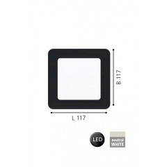 Точечный светильник FUEVA 5 w11,7 LED NW BK Eglo 99187 Харьков