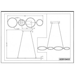 Люстра TRIO RONDO 322610431 Ворожба