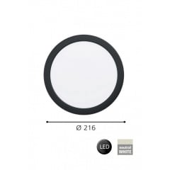 Точечный светильник FUEVA 5 d21,6 LED NW BK Eglo 99159 Нове