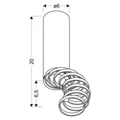 Точковий світильник Candellux Tuba Білий (2282725) Київ