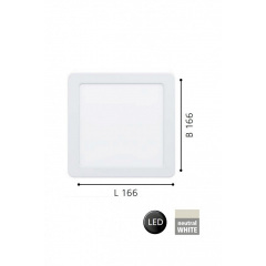 Точечный светильник FUEVA 5 w16,6 LED NW WH Eglo 99179 Кременчук