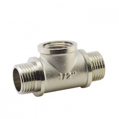 Тройник FADO FITT 1/2" НВН никелированная латунь Запорожье