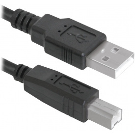 Кабель Defender USB04-17 USB2.0 AM-BM 5 м Черный (83765) (6358271)