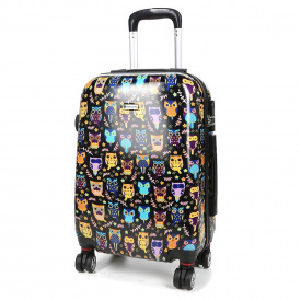 Чемодан маленький S поликарбонат Worldline Airtex 809/black_hibou ручная кладь Разноцветный