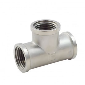 Тройник редукционный FADO FITT 3/4"x1/2"x3/4" ВВВ никелированная латунь