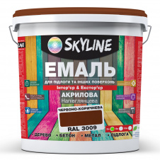 Фото - Эмаль для пола и других поверхностей акриловая SkyLine Красно-коричневая RAL 3009 3 л Эмаль для пола и других поверхностей акриловая SkyLine Красно-коричневая RAL 3009 3 л