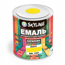 Эмаль для пола и других поверхностей акриловая SkyLine Желтый RAL 1021 0.75 л