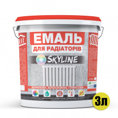Эмаль для радиаторов акриловая термостойкая глянцевая SkyLine 3 л Ужгород