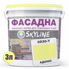 Краска Акрил-латексная Фасадная Skyline 0530-Y Адонис 3л Киев