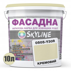 Фарба Акрил-латексна Фасадна Skyline 0505-Y30R Кремовий 10л Васильків
