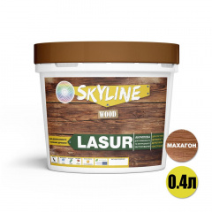 Лазурь декоративно-защитная для обработки дерева SkyLine LASUR Wood Махагон 400 мл Луцк