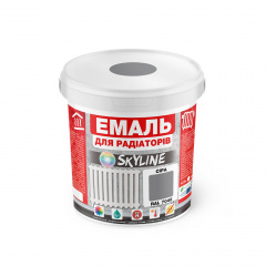 Емаль Для Радіаторів акрилова термостійка глянсова SkyLine 0.4 л Сіра RAL 7046 Балаклія