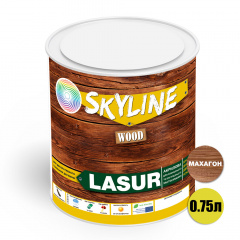 Лазурь декоративно-защитная для обработки дерева SkyLine LASUR Wood Махагон 750 мл Киев