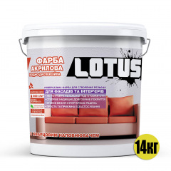 Краска декоративная рельефная акриловая Lotus СТРУКТУРНАЯ 14 кг Белый Конотоп
