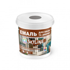 Эмаль акриловая Для Окон и Дверей SkyLine Wood Серая RAL 7046 0.4 л Кропивницький