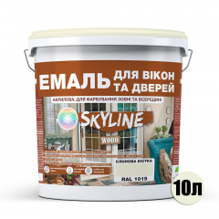 Эмаль акриловая Для Окон и Дверей SkyLine Wood Слоновая кость RAL 1015 10 л Бердичів