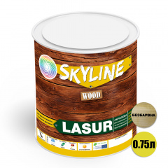 Лазурь декоративно-защитная для обработки дерева LASUR Wood SkyLine Бесцветная 0.75 л Черновцы