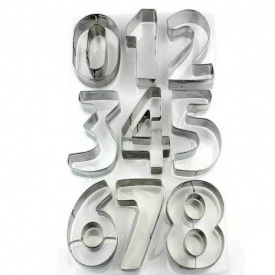 Вирубки для печива металеві Цифри Kitchen 7,5 см