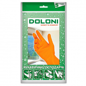 Рукавиці Doloni латексні, господарські, розмір S арт. 4544