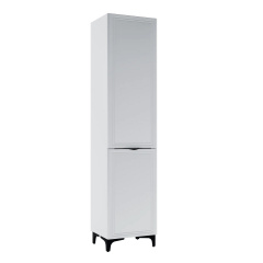 Пенал в ванную Mirater Естель L 1900x400 напольный, с корзиной, белый Ізюм