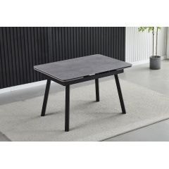 Стіл MADRID CERAMIC 120(180)*85 grigio latte matt/чорний каркас Енергодар