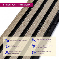 Декоративная PS рейка Sticker Wall 125*2900*11мм (D) SW-00001738 Винница