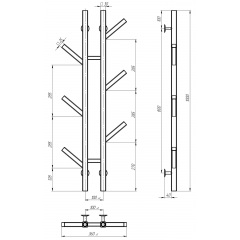 Рушникосушарка електрична Sakura П6 100х1000 E Deffi Хром JD04 (A.SR.100.10.6.E.C.L.2) Бориспіль