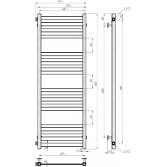 Рушникосушарка водяна Magnus П16 400х1200 Deffi Хром (A.MA.120.40.16.C.B) Київ