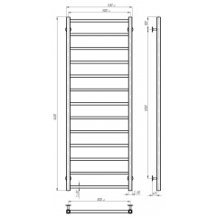 Рушникосушарка електрична Forest П13 500х1400 Deffi Чорний JD04 (A.FR.140.50.13.E.B.R.2) Вінниця