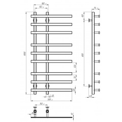 Рушникосушарка електрична Atena П9 150х1000 Deffi Хром JD04 (A.AT.100.15.9.E.C.R.2) Чернівці