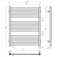 Рушникосушарка електрична Magnus П12 600х800 Deffi Білий WD04 (A.MA.80.60.12.E.W.L.4) Херсон