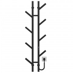Полотенцесушитель электрический Sakura П8 100х1200 E Deffi Черный JD04 (A.SR.120.10.8.E.B.R.2) Надворная