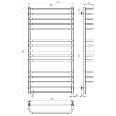 Рушникосушарка електрична Lux П15 700х1400 Deffi Чорний JD04 (A.LU.140.70.15.E.B.L.2) Переяслав-Хмельницький