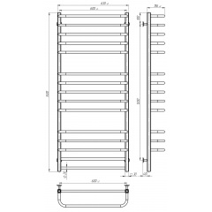 Рушникосушарка електрична Lux П15 600х1400 Deffi Хром JD04 (A.LU.140.60.15.E.C.R.2) Ужгород
