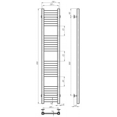 Рушникосушарка електрична Magnus П16 200х1200 Deffi Хром JD04 (A.MA.120.20.16.E.C.L.2) Чернігів