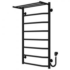 Рушникосушарка електрична Трапеція з полицею П8 500х900 Deffi Чорний EF16 (C.TP.90.50.8.E.B.R.5) Генічеськ